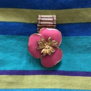 Lilly Pulitzer Fiesta Pink Flower Stretch Ring 🌸